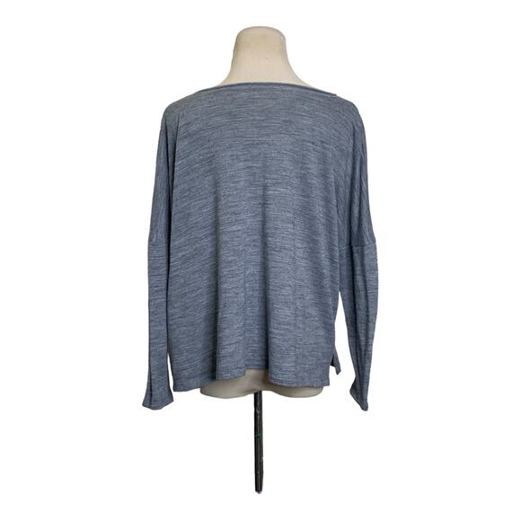 Oversize long sleeves boat neck gray top size M - Picture 6 of 6